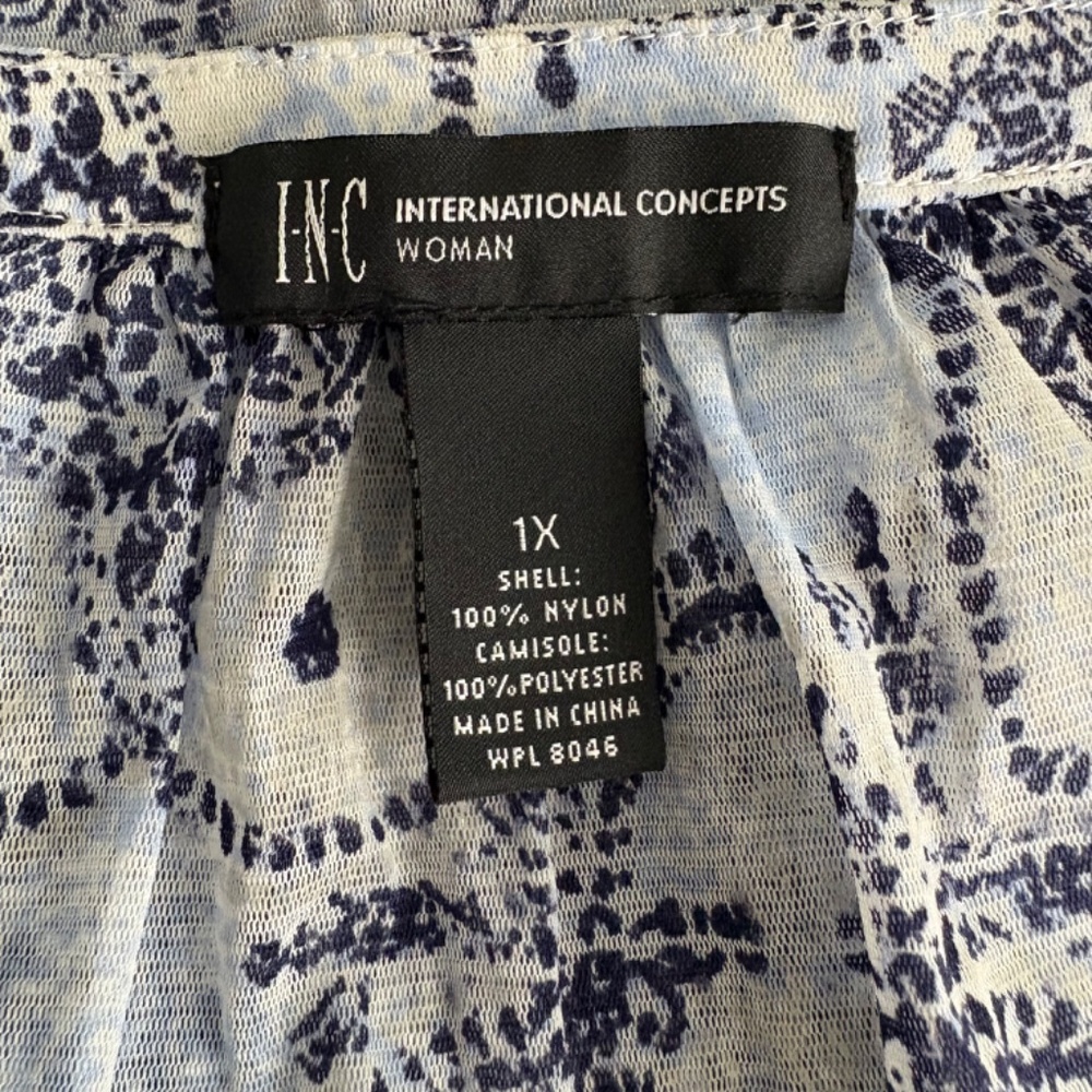 Inc Internation Concepts Plus Size 1x Sheer Blouse - image 8